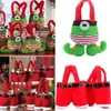 Festive Party Supplies 1pcs Christmas Decoration For Home Santa Pants Christmas Gift Treat Bag Kids Candy Bag249h