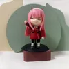 Anime Manga Darling in the Franxx Animation 02 Zero Two Kawaii Model Cute Standing 10cm PVC Static Toy Decoration Lover Dift Doll 230410