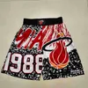 Miami''heat''men Throwback Basketball Shorts Pocket Pant i15n#