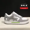 Diseñador bapstar zapatos bajo blanco negro azul rojo verde charol estrella moda zapatillas de deporte al aire libre trabajar caminando entrenadores para hombres para mujer Sta 2024