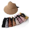 Cappelli a tesa larga Moda Visiera parasole Crochet Picnic Beach Protezione UV Cappellino smerlato per cappelli da donna estivi all'aperto