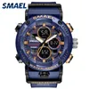 Wristwatches SMAEL Sport Watch Men Waterproof LED Digital Watches Stopwatch Big Dial Clock For Male 8038 relogio masculino Men Watches Quartz 230410