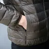 LL nuovo piumino leggero e leggero da uomo con colletto rialzato, cappotto corto casual da uomo di grandi dimensioni, vestibilità slim, cappotto caldo