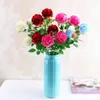 Fleurs Décoratives 1 Bouquet 3/4/6 Têtes Rose/jonquille Fleur De Soie Automne Gerbera Daisy Plastique Artificiel Pour Bricolage Mariage Décoration De La Maison