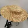 Sombreros de borde anchos Summer floppy Wheat Sombrero de paja grande Big Sun Tie Bow Elegant Lady Beach Chapeau Sombreros Eger22