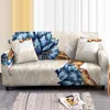 Stoelbedekkingen Stretch Sofa Cover for Living Room Elastische Slipcover 3D Digitale bloemen Couch Sectional Case 1/2/3/4 Seat Funda