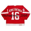 Weng VLADIMIR KONSTANTINOV Red 1995 CCM Vintage Hockey Jersey All Stitched Top-quality Any Name Any Number Any Size Goalie Cut