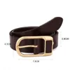 Partihandel Fashion Casual Leather Midjebälte för arbete Business Single Black Prong Buckle äkta läderbälte för män klänning