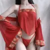 Sexy Set Costume Women Cosplay Adult Underwear Japanese Breast Opening Woman Dress Korean Style 230411