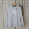 2023SS Damskie bluzy bluzy Wysokiej jakości projektant bluzy Pullover Grey Flocking Print Długie rękaw Lose sweter frotte dla kobiet z kapturem mody