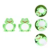 Miroirs 2 pièces beaux jouets de bain miroir en forme de grenouille enfants jouets de douche (vert)