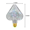 Lampe en fil de cuivre amour RGB coloré Flash économie d'énergie 1.5W décoration de jour de noël AC85-265V E27 rétro ampoule décoration de la maison