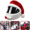 Parti Şapkaları Motosiklet Kask Dekorasyonu için Noel Yaratıcı Peluş Stil Kapağı Koruyucu Noel Baba 230411