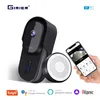 Doorbells Girier WiFi Smart Video Doorbell 1080p HD med Chime stöder nattvision tvåvägs Audio PIR Detektionsfunktioner IP65 Vattentät YQ231111