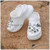 Skodelar Tillbehör 2021 Fashion Designer Quality Shoes Charms för Croc Diy Rhinestone Bee Buckle Drop Delivery Dhcai