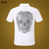 Plein Polo Рубашка Mens Designer T Roomts PP Брендская одежда Skull Men футболки Классическая высококачественная хип-хоп уличная одежда