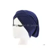 Bonnet / Crâne Caps Femmes Musulmanes Extensible Hijabs Chapeau Turban Écharpe Bottoming Cancer Bonnets Chemo Cap Plain Caps Ethnique Headwea Dhgarden Dhifl