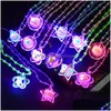 Decoração de festa glitter flash acrílico colar de led led lamp novidade night mercado criativo infantil brinquedos luminos