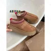 Tasman Slippers Chestnut Fur Slides Sheepskin Shearling Tazz Mules Men Men Ultra Mini Platform Uggliss Boot slip-on Shoes Suede upper comf hre ghwe