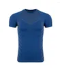 T-shirts pour hommes T-shirt pour hommes Muscle Bodybuilding Gym Fitness Dry-fit Quick Dry Slim Fit Shirt Short Sleeve