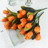 Dekorativa blommor 1 st plast Silk Bouquet Tulpan Artificial Flower Real Touch Fake For Wedding Decoration Home Garen Decor