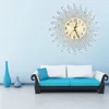 Relógios de parede Relógio 3D Diamantes Decorativos Sala de estar Decoração Silenciosa Quartzo Moderno Minimalista (Preto) Grande