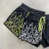 Herr shorts casual sommar fitness flamma tryck is siden cool enkel kort ärm t shirt ärmlös snabb torr väst 230411