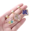 Dangle Earrings Square Pressed Epoxy Romantic Eternal Real Daisy Plant Preserved Fresh Petal Dried Flower Drop Pendant Earring Jewelry