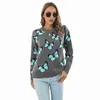 Women's Sweaters Butterfly Animal Jacquard Sweater Mushroom Jacquard Sweater Women's Loose Autumn And Winter Long Sleeve Three-dimensional Top zln231111