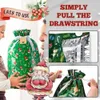 Gift Wrap Christmas DrawString Påsar Inslag Xmas Treats Party Favor Treat Candy with Ribbon Ties DrawStrin 230411