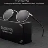 Sunglasses TUZENGYONG 2023 Gothic Steampunk Polarized Sunglasses Brand Designer Vintage Round Sun Glasses UV400 Eyewear For Men Women 230411