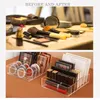 Förvaringspåsar Eyeshadow Palette Organizer- 7 Avsnitt uppdelad smink akrylarrangör för fåfänga kosmetika