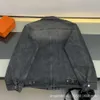 Wysoka wersja P Family Denim Jacket Pu Autumn and Winter New Product Triangle Pocket Lapel Prosty mężczyźni