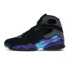 С коробкой Jumpman 8 8s Баскетбольные кроссовки Мужские хромированные South Beach Aqua Black Cool Grey Take Flight Trophy Черные кроссовки Gunsmoke Samurai Женщины Мужчины Спортивные кроссовки 36-47