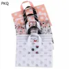 100pcs 35x25 sacos de plástico com alças saco de presente colorido flor borboleta roupas embalagem boutique lidar com bags204b