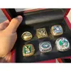 Set di anelli da campionato dei campioni della squadra di football americano dell'Aquila da 6 pezzi di Philadelphia con scatola di legno, souvenir, regalo per i tifosi, consegna a domicilio Dhlfs