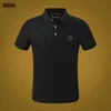 New Phillip Plain Men TシャツデザイナースカルPPポロシャツ半袖ブランド春と夏のラペル品質TシャツTOPS PP9006