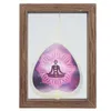 Torebki biżuterii Reiki Healing 7 Chakra Art Printed liść wyświetlacz Ramka podwójna szklana drewniana dekoracja Nordic Home Ornament