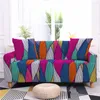 Chair Covers 1/2/3/4 Seater Colorful Geometry Wavy Line Elastic Sofa Cover Stretch Protective Slipcover For Living Room Corner Sectional