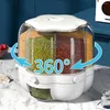 Storage Bottles Multi-Grid Grain Tank Food Grade PP Household Beans Barrel Kitchen Accessories Home