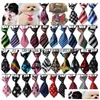 100pc/lot Dog Apparel Pet Pep Puppy Tie Bow Ties Cat Neckties Grooming Supplies Small Middle 4 모델 Ly05 Drop Delivery DHZSG