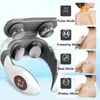 Back Massager Smart Neck Massager Electric Back and Shoulder Cervical TENS Heat Massage Tool Pain Relief Relaxation Home Health Care Remote 230411