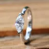 Кольца кольца модные высококачественные кольца аметиста для женщин роскошное обручальное кольцо европейская вечеринка подарка на день рождения Cessorie Anillos P230411