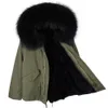 Men S Down Parkas Furtjy Man Real Fur Płaszcz Raccoon z kapturem natury Rabbit Podszewka Kurtki Parka Men Men Kurtka 231110