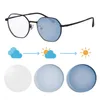 Sunglasses Titanium Glasses Frame Women Pochromic Eyeglasses Myopia Prescription Diopter 1.5