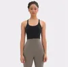 LL Fashion Yoga Top Ebb Pad Women Sports Bra Yogas Outfits Gym Vest Fiess Tops Sexy Underwear Lady Shakeproof Tank