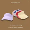 Bérets Parent-Enfant Respirant Air Chapeaux De Soleil Hommes Femmes Réglable Solide Sports Tennis Parasol Casquettes Visière Protection UV Haut Vide SunHat