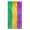 Suministros de cortina con flecos de lámina metálica Mardi Gras para decoración de fiestas Shine