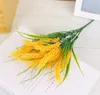 Decorative Flowers 5pcs Artificial Wheat Spike Branch Plant Wall For Flower Arrangement Props Wedding Bouquet Home Bar El Decoration