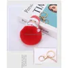 12 Stile Festlicher großer roter Weihnachtsmann Flauschiger Schlüsselanhänger Kunstkaninchenfell Ball Pom Pon Schlüsselanhänger Frauen Tasche Ring Drop Lieferung DHYHF